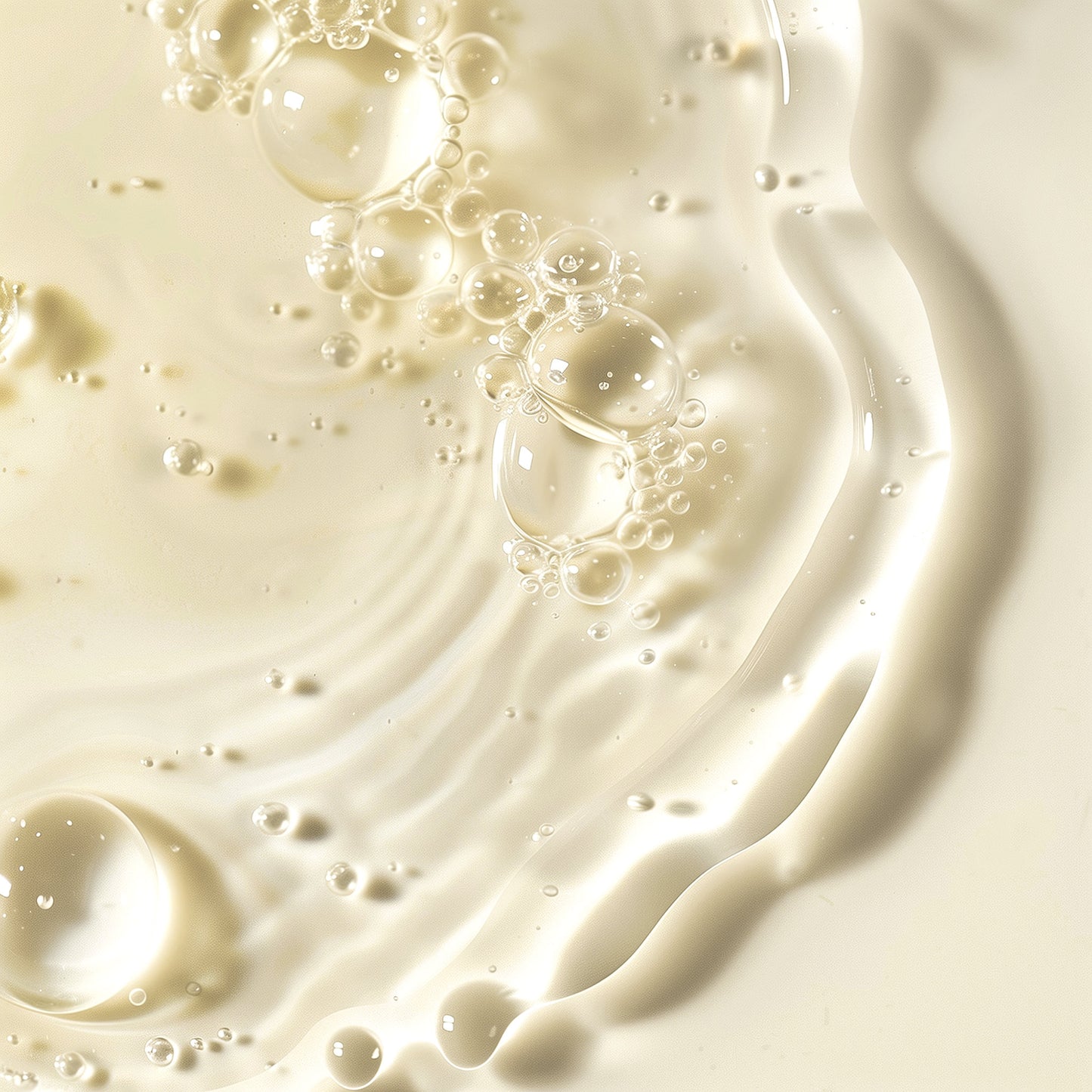 Close-up of creamy texture with bubbles