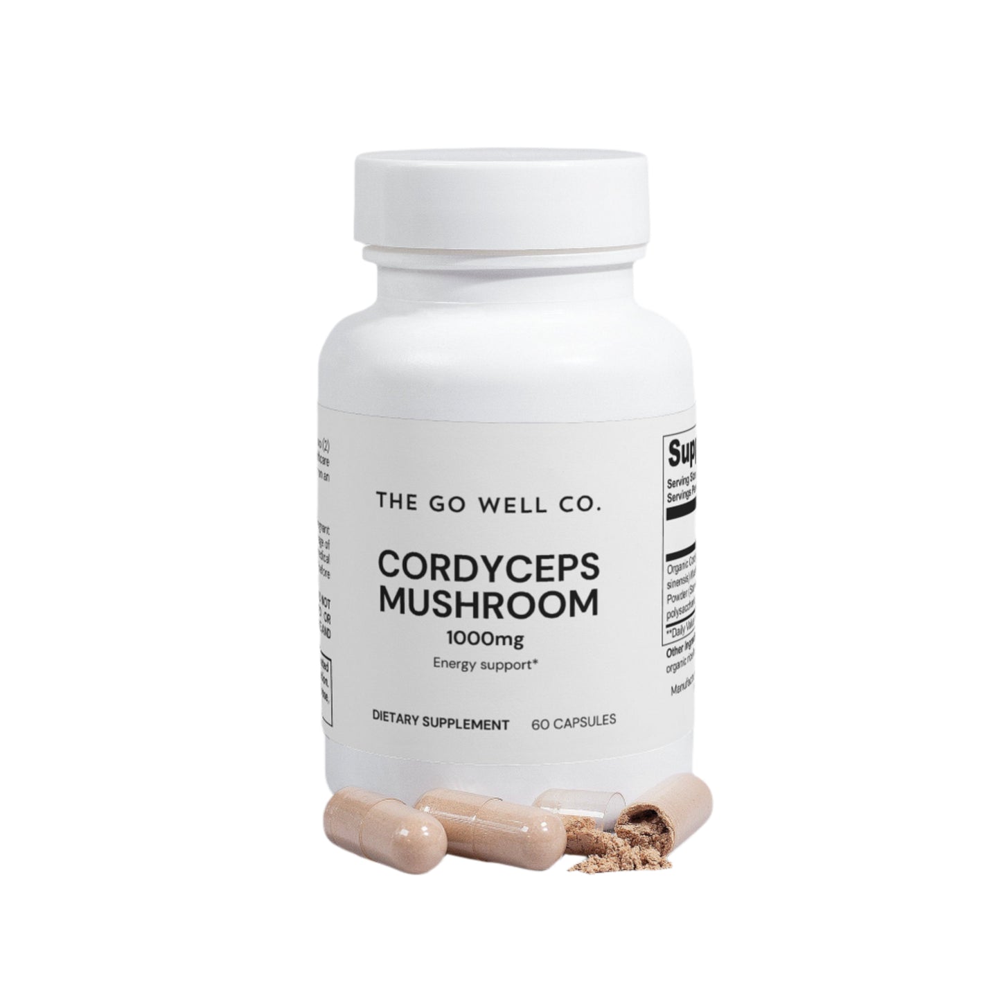 Organic Cordyceps Mushroom 1000mg Qty 60 Caps