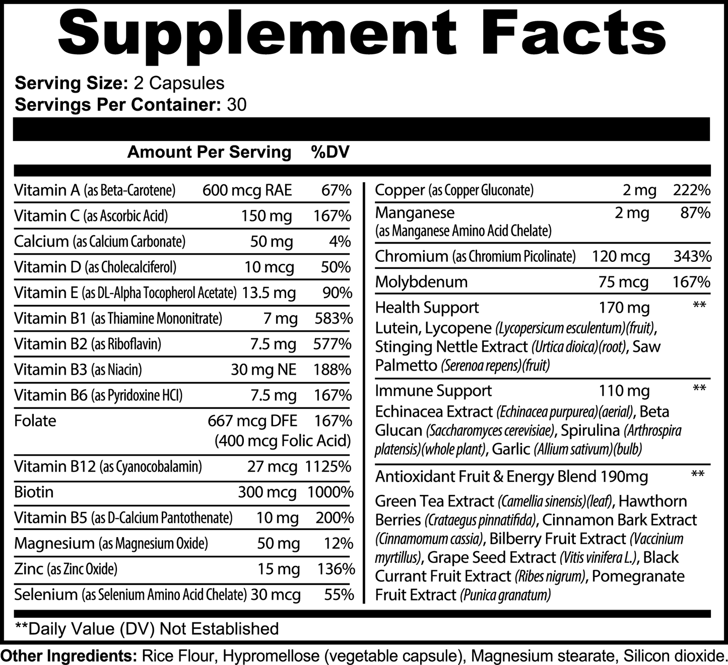 The Full Spectrum Multivitamin Qty 60 Caps - The Go Well Co.