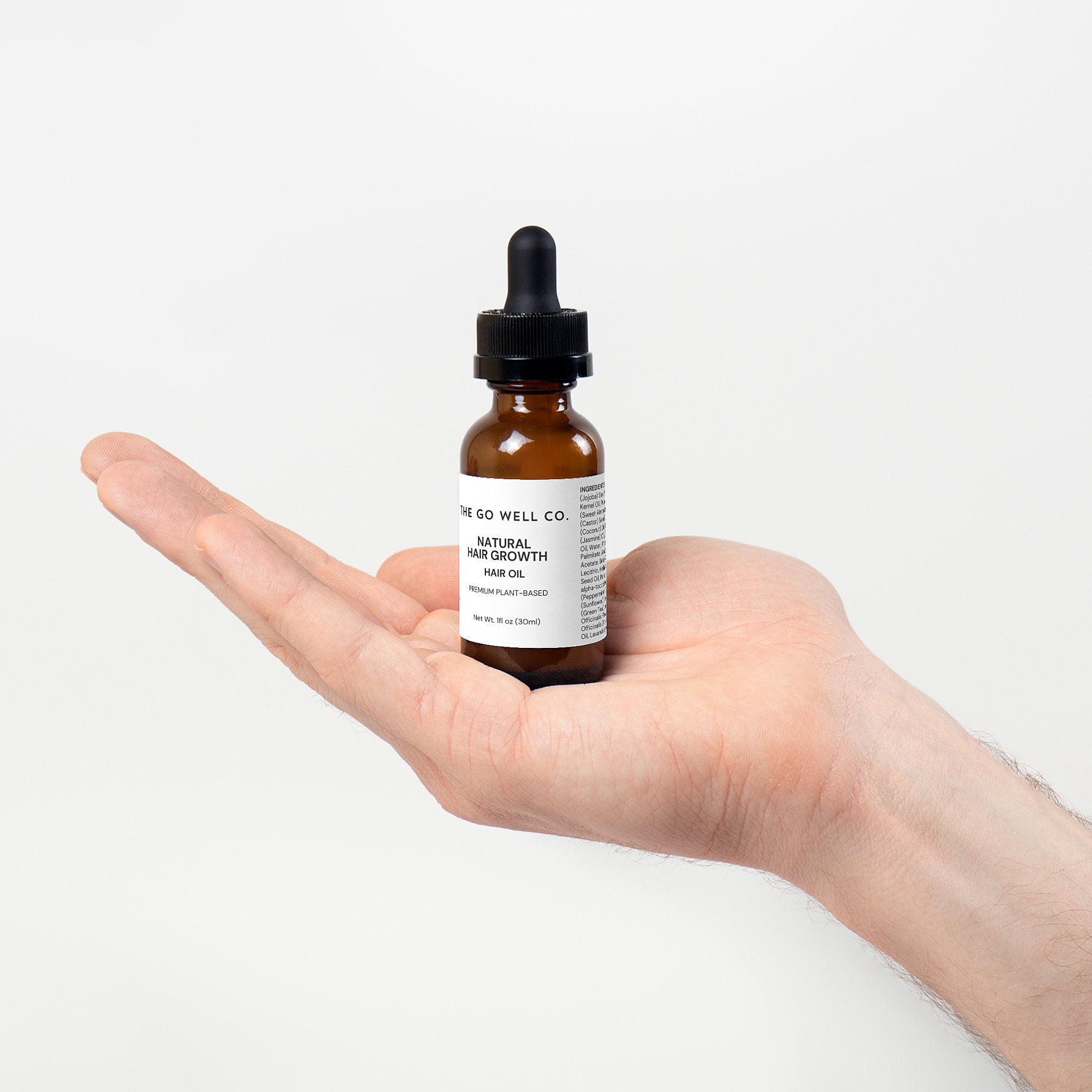 100% Natural Hair Growth Oil 1 fl oz - The Go Well Co.