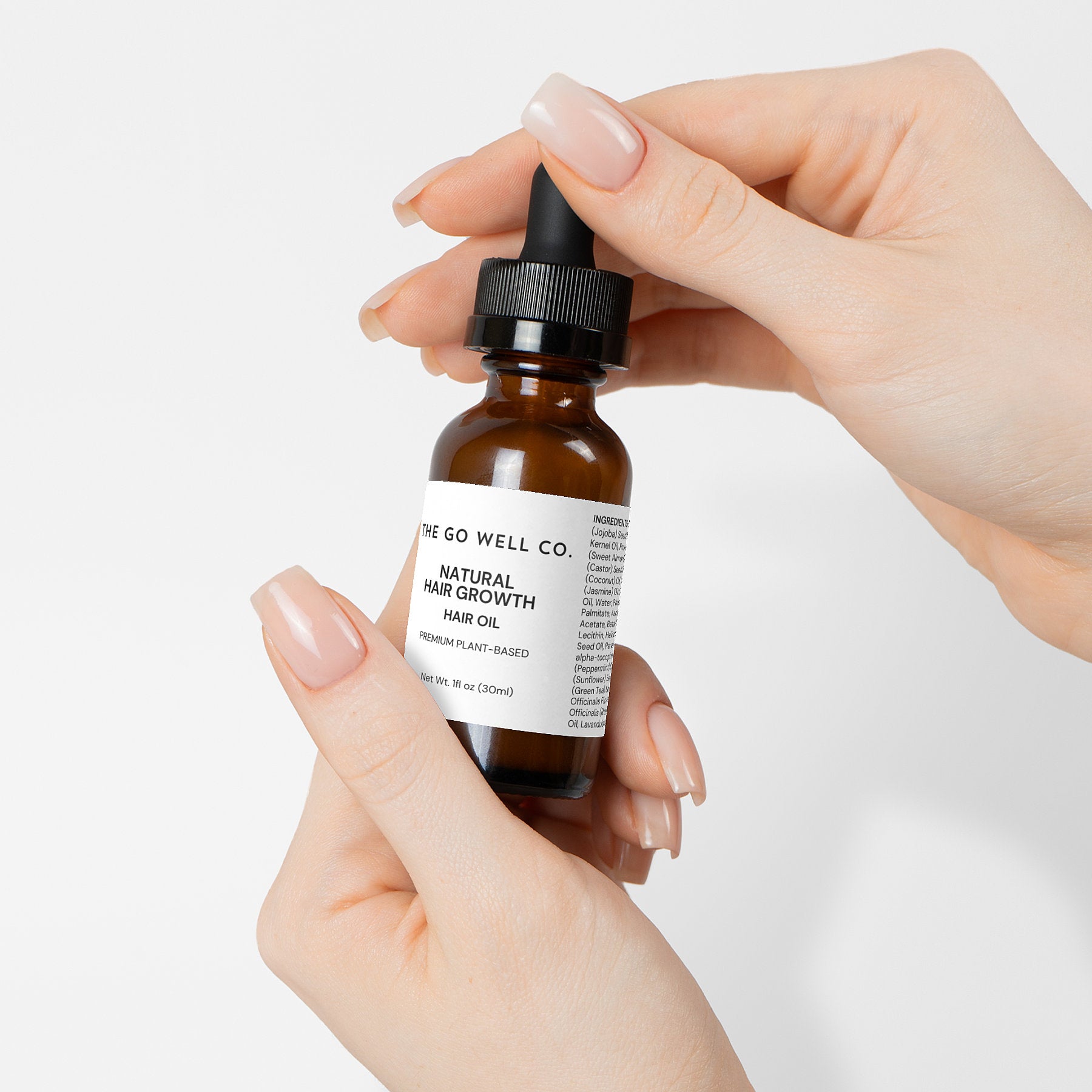 100% Natural Hair Growth Oil 1 fl oz - The Go Well Co.