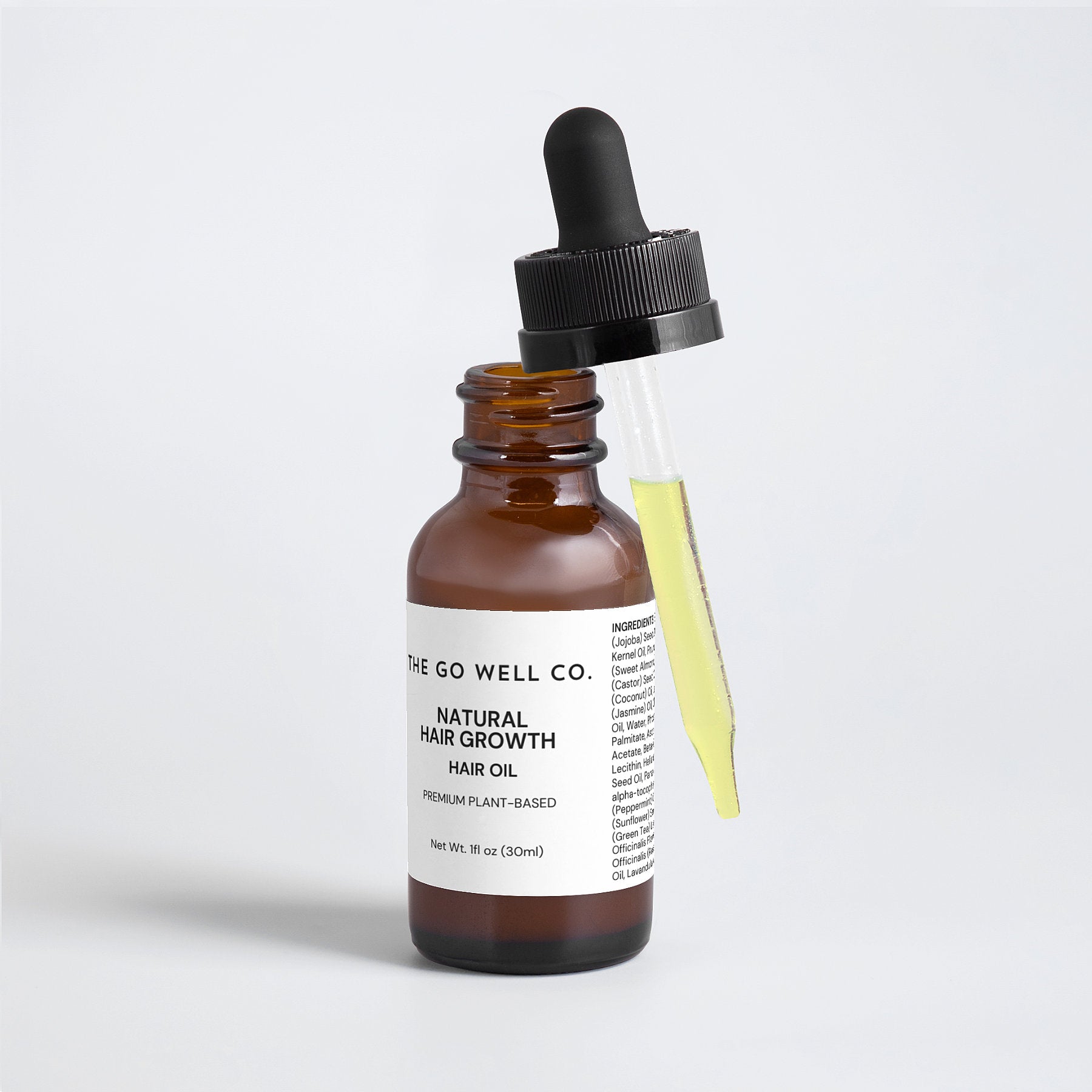 100% Natural Hair Growth Oil 1 fl oz - The Go Well Co.
