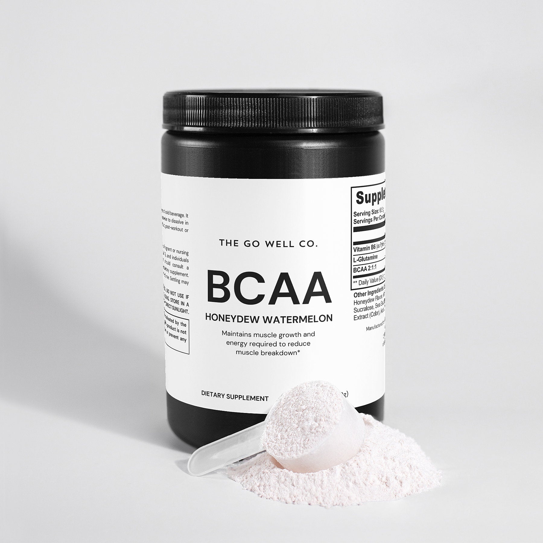 BCAA Post Workout Powder (Honeydew/Watermelon) 0.64lb (292g) - The Go Well Co.