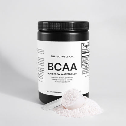 BCAA Post Workout Powder (Honeydew/Watermelon) 0.64lb (292g) - The Go Well Co.