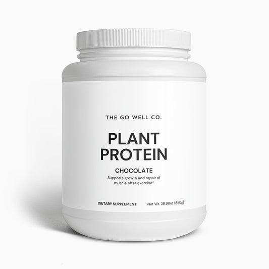 Vegan Plant Protein Powder (Chocolate) 30 oz/850 g - The Go Well Co.