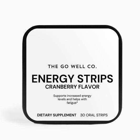 All Natural Energy Strips | Tin of 30 (Cranberry) - The Go Well Co.