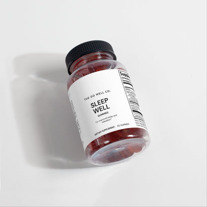 Sleep Well Gummies (Adult) Passionfruit Flavor Qty 60 - The Go Well Co.