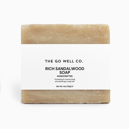 Handcrafted Rich Sandalwood Soap - The Go Well Co.