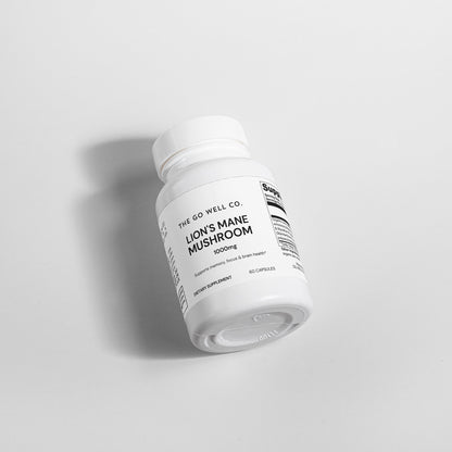 Lion's Mane Mushroom 1000mg Qty 60 Caps - The Go Well Co.