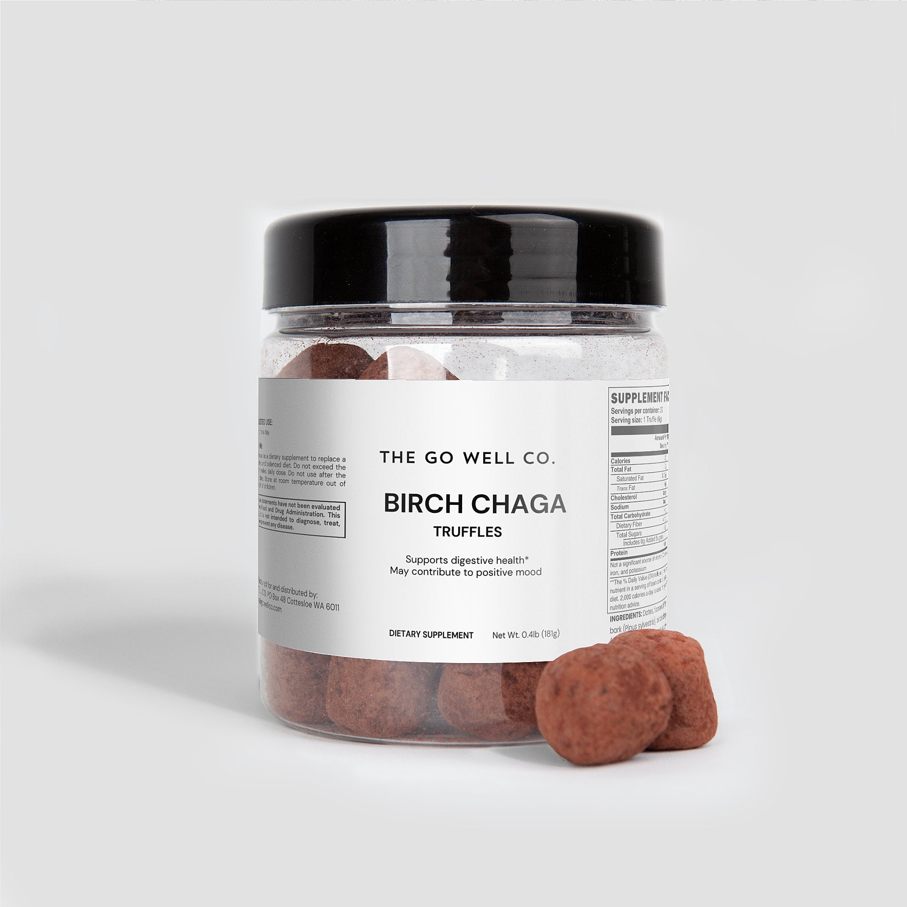 Birch Chaga Truffles Qty 30 - The Go Well Co.