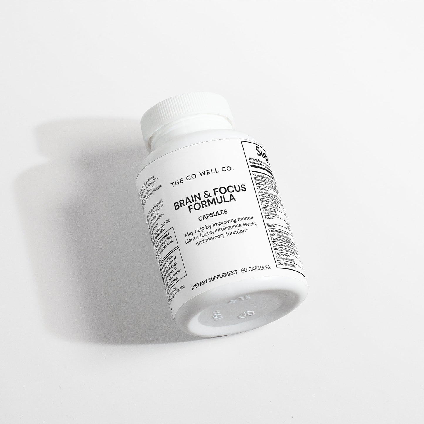 Brain & Focus Formula Qty 60 Caps - The Go Well Co.