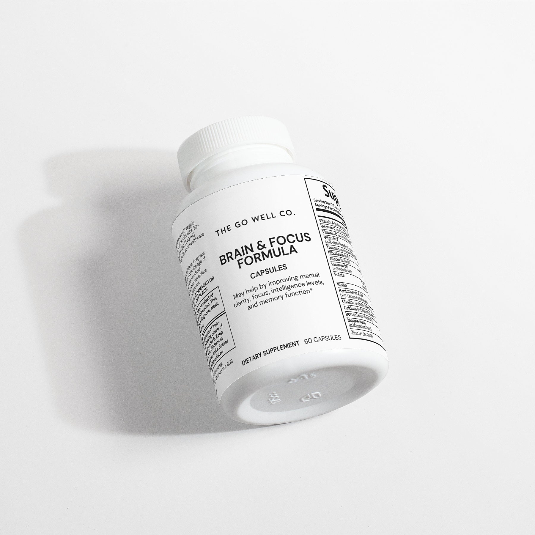 Brain & Focus Formula Qty 60 Caps - The Go Well Co.