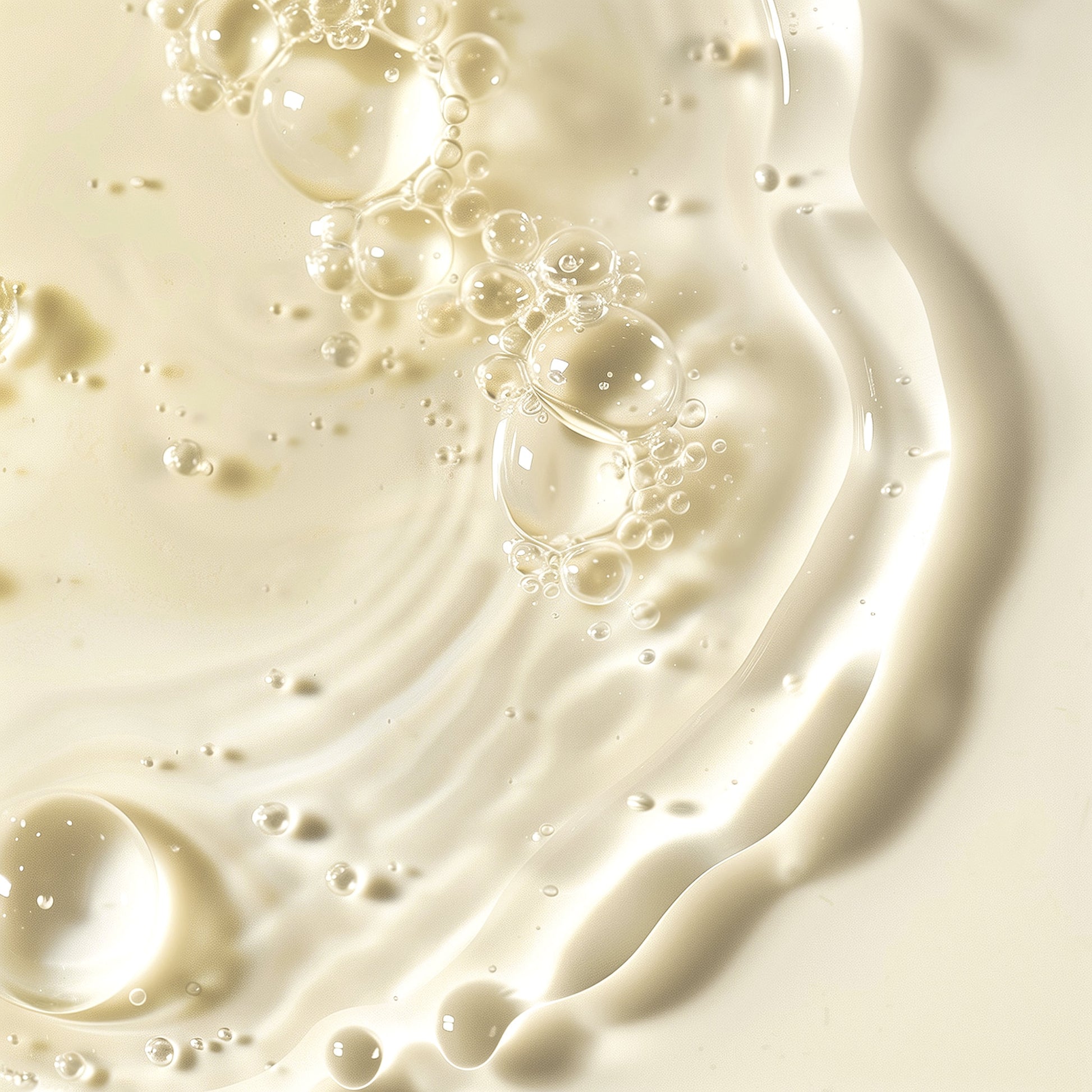 Close-up of creamy texture with bubbles