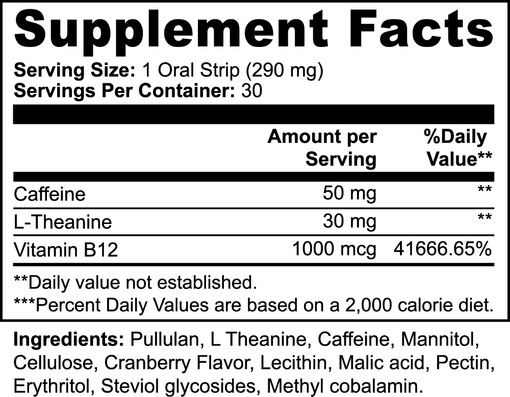 All Natural Energy Strips Qty 30 - The Go Well Co.