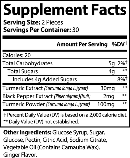 Turmeric Gummies Qty 60 - The Go Well Co.