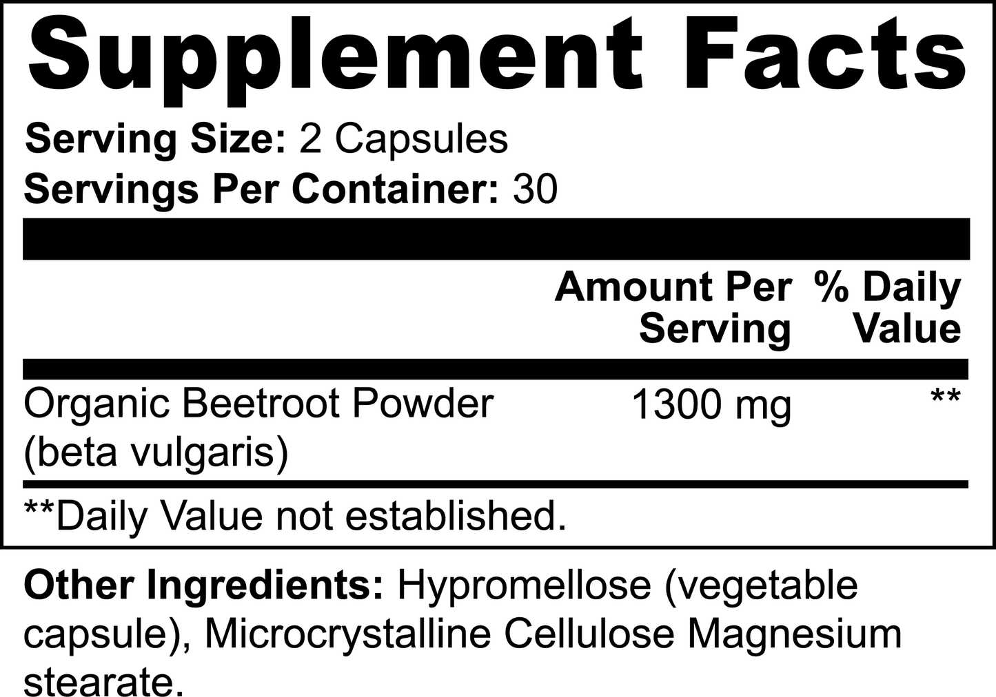 Premium Beetroot Powder Qty 60 Caps - The Go Well Co.