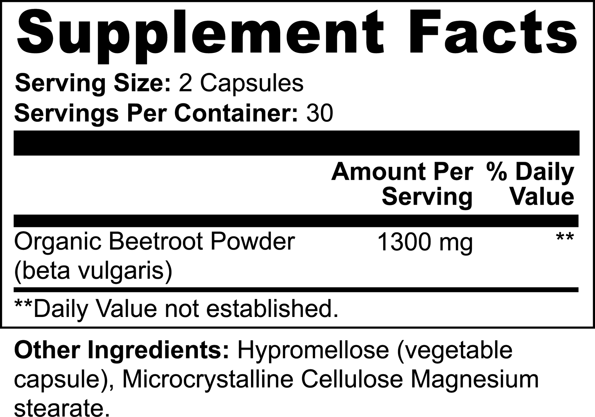 Premium Beetroot Powder Qty 60 Caps - The Go Well Co.
