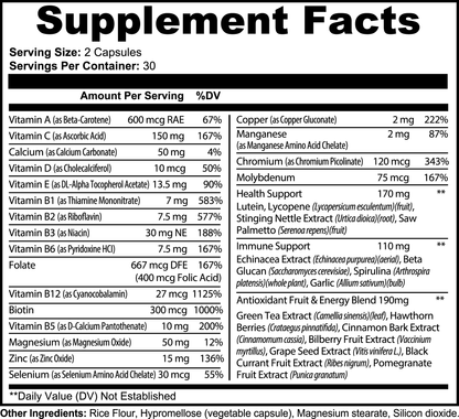 The Full Spectrum Multivitamin Qty 60 Caps - The Go Well Co.