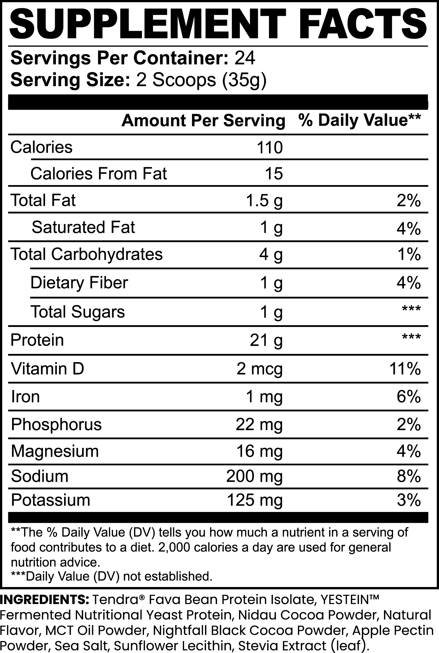 Vegan Plant Protein Powder (Chocolate) 30 oz/850 g - The Go Well Co.