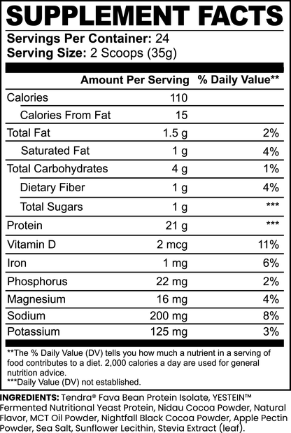 Vegan Plant Protein Powder (Chocolate) 30 oz/850 g - The Go Well Co.