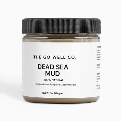Jar of Dead Sea Mud from The Go Well Co. on a white background