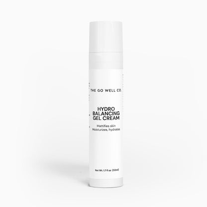 Hydrobalancing gel cream bottle from The Go Well Co. on a white background