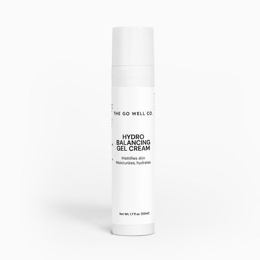 Hydrobalancing gel cream bottle from The Go Well Co. on a white background