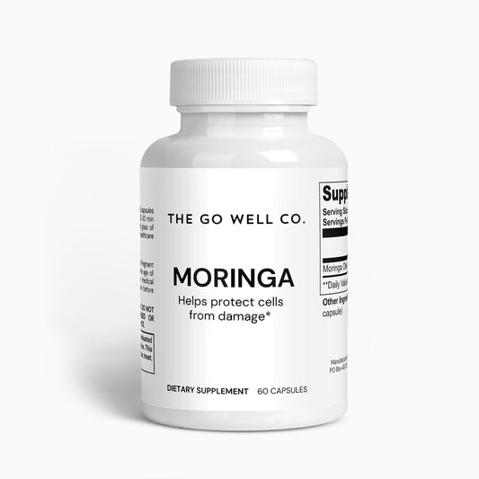 Moringa Capsules in a bottle