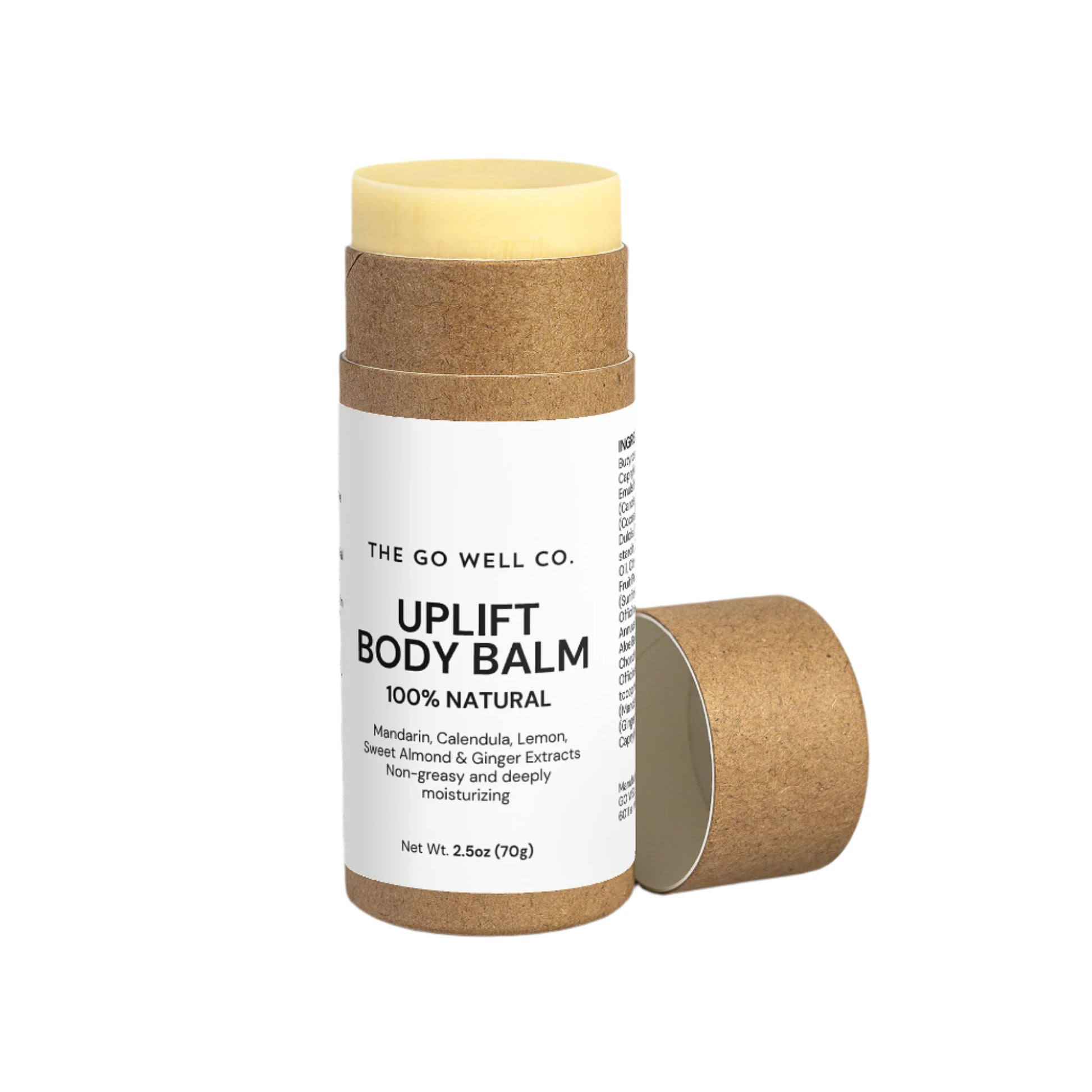Uplift body balm by The Go Well Co. on a white background