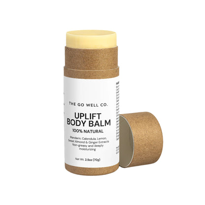 Uplift body balm by The Go Well Co. on a white background