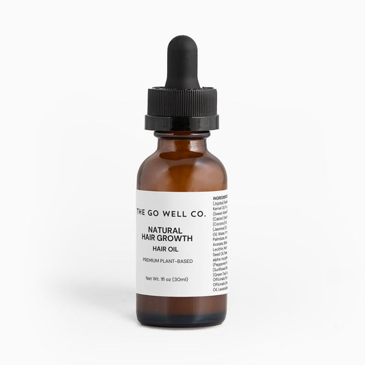100% Natural Hair Growth Oil 1 fl oz - The Go Well Co.
