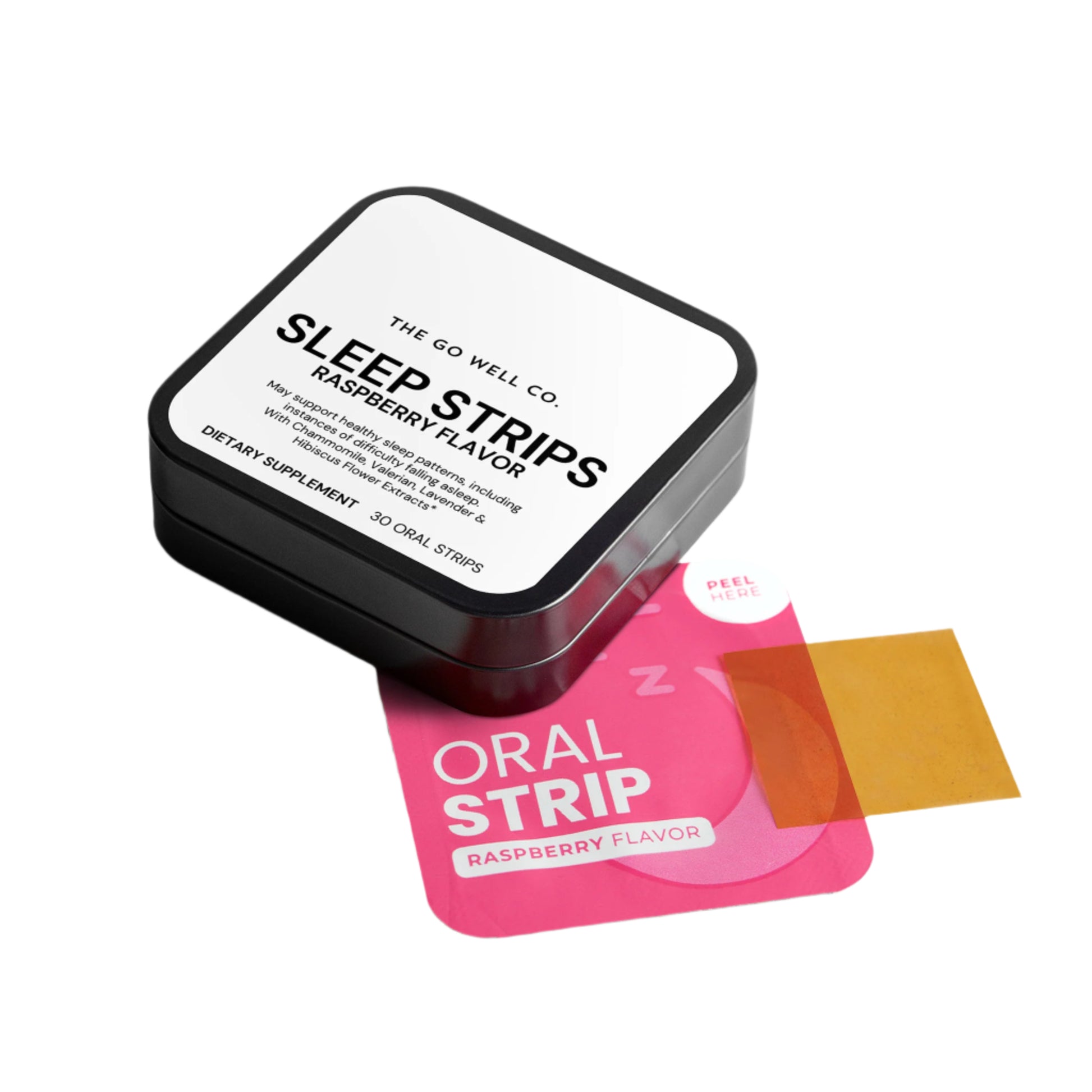 Sleep strips packaging with two strips on a white background